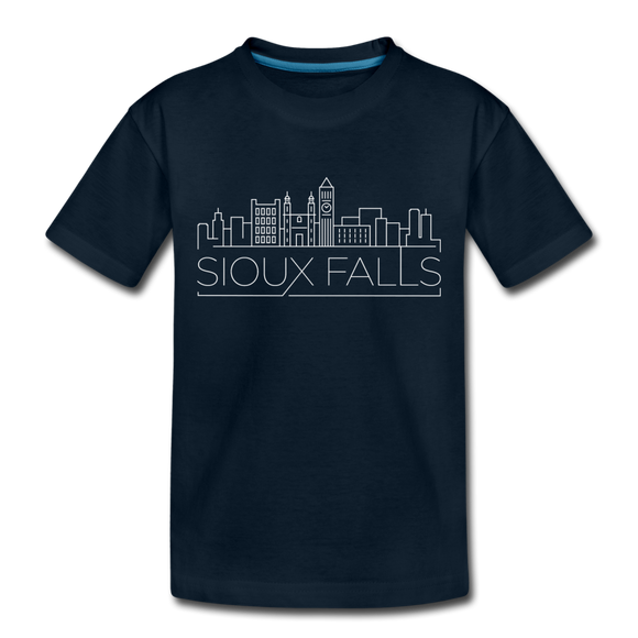 Sioux Falls, South Dakota Toddler T-Shirt - Skyline Sioux Falls Toddler Tee - deep navy