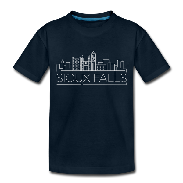 Sioux Falls, South Dakota Toddler T-Shirt - Skyline Sioux Falls Toddler Tee - deep navy