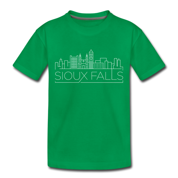 Sioux Falls, South Dakota Toddler T-Shirt - Skyline Sioux Falls Toddler Tee - kelly green