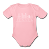 Denver, Colorado Baby Bodysuit - Organic Skyline Denver Baby Bodysuit - light pink
