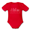 Denver, Colorado Baby Bodysuit - Organic Skyline Denver Baby Bodysuit - red