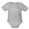 Denver, Colorado Baby Bodysuit - Organic Skyline Denver Baby Bodysuit - heather gray