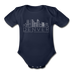 Denver, Colorado Baby Bodysuit - Organic Skyline Denver Baby Bodysuit - dark navy