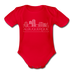 Albuquerque, New Mexico Baby Bodysuit - Organic Skyline Albuquerque Baby Bodysuit - red