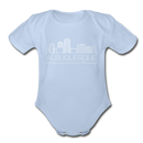 Albuquerque, New Mexico Baby Bodysuit - Organic Skyline Albuquerque Baby Bodysuit - sky