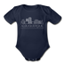 Albuquerque, New Mexico Baby Bodysuit - Organic Skyline Albuquerque Baby Bodysuit - dark navy