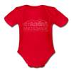 Anchorage, Alaska Baby Bodysuit - Organic Skyline Anchorage Baby Bodysuit - red