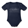 Anchorage, Alaska Baby Bodysuit - Organic Skyline Anchorage Baby Bodysuit - dark navy