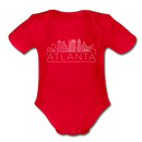 Atlanta, Georgia Baby Bodysuit - Organic Skyline Atlanta Baby Bodysuit - red