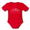 Atlanta, Georgia Baby Bodysuit - Organic Skyline Atlanta Baby Bodysuit - red