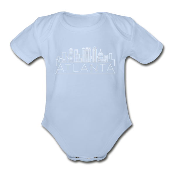Atlanta, Georgia Baby Bodysuit - Organic Skyline Atlanta Baby Bodysuit - sky