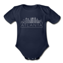 Atlanta, Georgia Baby Bodysuit - Organic Skyline Atlanta Baby Bodysuit - dark navy