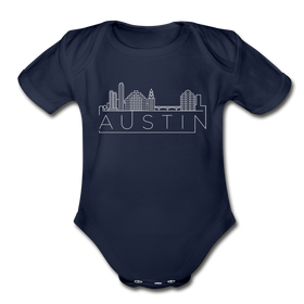 Austin, Texas Baby Bodysuit - Organic Skyline Austin Baby Bodysuit