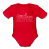Baltimore, Maryland Baby Bodysuit - Organic Skyline Baltimore Baby  Bodysuit - red