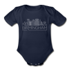 Birmingham, Alabama Baby Bodysuit - Organic Skyline Birmingham Baby Bodysuit - dark navy