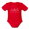 Buffalo, New York Baby Bodysuit - Organic Skyline Buffalo Baby Bodysuit - red