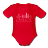 Charlotte, North Carolina Baby Bodysuit - Organic Skyline Charlotte Baby Bodysuit - red