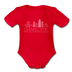 Charlotte, North Carolina Baby Bodysuit - Organic Skyline Charlotte Baby Bodysuit - red