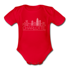 Charlotte, North Carolina Baby Bodysuit - Organic Skyline Charlotte Baby Bodysuit
