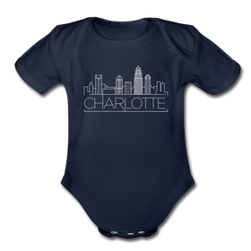 Charlotte, North Carolina Baby Bodysuit - Organic Skyline Charlotte Baby Bodysuit