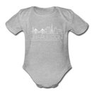 Charleston, South Carolina Baby Bodysuit - Organic Skyline Charleston Baby Bodysuit - heather gray