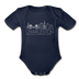 Charleston, South Carolina Baby Bodysuit - Organic Skyline Charleston Baby Bodysuit - dark navy