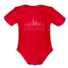 Chicago, Illinois Baby Bodysuit - Organic Skyline Chicago Baby Bodysuit - red