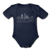 Cleveland, Ohio Baby Bodysuit - Organic Skyline Cleveland Baby Bodysuit - dark navy