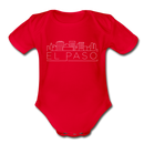 El Paso, Texas Baby Bodysuit - Organic Skyline El Paso Baby Bodysuit - red