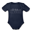 El Paso, Texas Baby Bodysuit - Organic Skyline El Paso Baby Bodysuit - dark navy