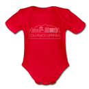 Colorado Springs, Colorado Baby Bodysuit - Organic Skyline Colorado Springs Baby Bodysuit - red