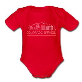 Colorado Springs, Colorado Baby Bodysuit - Organic Skyline Colorado Springs Baby Bodysuit