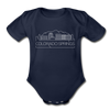 Colorado Springs, Colorado Baby Bodysuit - Organic Skyline Colorado Springs Baby Bodysuit - dark navy