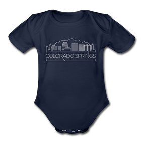 Colorado Springs, Colorado Baby Bodysuit - Organic Skyline Colorado Springs Baby Bodysuit