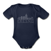Fresno, California Baby Bodysuit - Organic Skyline Fresno Baby Bodysuit - dark navy