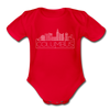 Columbus, Ohio Baby Bodysuit - Organic Skyline Columbus Baby Bodysuit - red