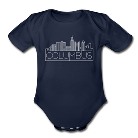 Columbus, Ohio Baby Bodysuit - Organic Skyline Columbus Baby Bodysuit