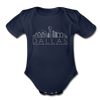 Dallas, Texas Baby Bodysuit - Organic Skyline Dallas Baby Bodysuit - dark navy