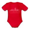 Fort Worth, Texas Baby Bodysuit - Organic Skyline Fort Worth Baby Bodysuit - red
