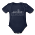 Fort Worth, Texas Baby Bodysuit - Organic Skyline Fort Worth Baby Bodysuit - dark navy