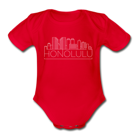 Honolulu, Hawaii Baby Bodysuit - Organic Skyline Honolulu Baby Bodysuit