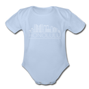 Honolulu, Hawaii Baby Bodysuit - Organic Skyline Honolulu Baby Bodysuit - sky