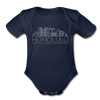Honolulu, Hawaii Baby Bodysuit - Organic Skyline Honolulu Baby Bodysuit - dark navy