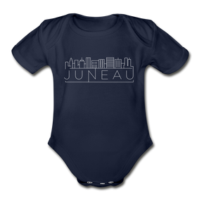 Juneau, Alaska Baby Bodysuit - Organic Skyline Juneau Baby Bodysuit