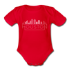 Houston, Texas Baby Bodysuit - Organic Skyline Houston Baby Bodysuit - red