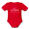 Jacksonville, Florida Baby Bodysuit - Organic Skyline Jacksonville Baby Bodysuit - red
