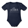 Jacksonville, Florida Baby Bodysuit - Organic Skyline Jacksonville Baby Bodysuit - dark navy
