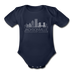 Jacksonville, Florida Baby Bodysuit - Organic Skyline Jacksonville Baby Bodysuit - dark navy
