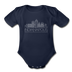 Indianapolis, Indiana Baby Bodysuit - Organic Skyline Indianapolis Baby Bodysuit - dark navy