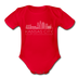 Kansas City, Missouri Baby Bodysuit - Organic Skyline Kansas City Baby Bodysuit - red